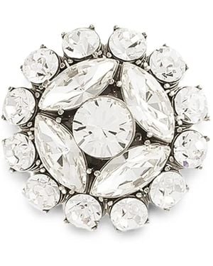 Dolce & Gabbana Rhinestone Brooch - Weiß