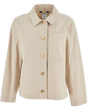 Max Mara Button Pocket Cotton Jacket - Natural