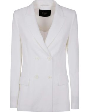 Seventy Double-Breasted Blazer - White