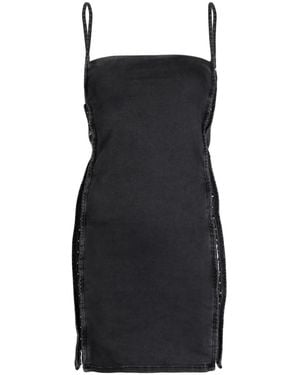 Y. Project Hook-And-Eye Denim Minidress - Black