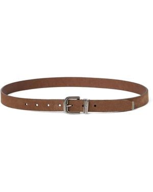 Brunello Cucinelli Leren Riem - Wit