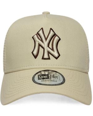 KTZ Ny Logo-Embroidered Mesh-Panel Trucker Cap - Metallic
