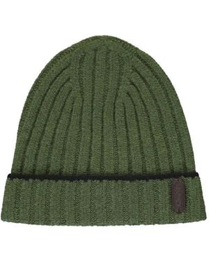 Moorer Asher リブニット ビーニー - グリーン