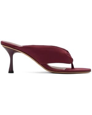 STUDIO AMELIA Paloma Heeled Mules - Red