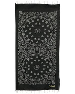 MC2 Saint Barth Foutas Bandana-Print Beach Towel - Black