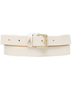 Patrizia Pepe Fly-Plaque Grained Belt - Natural