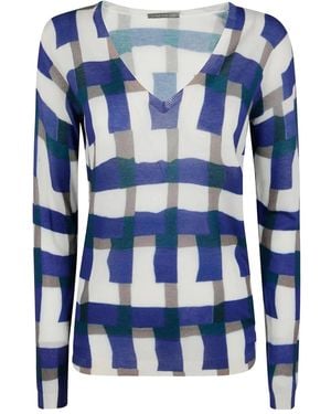 In bed with You Geometric-Print Jumper - Blue