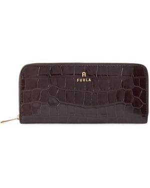 Furla Camelia Full Round Zip L - Brown