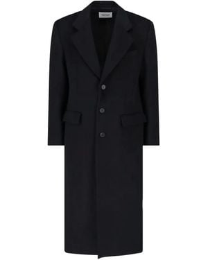 Tonywack Single-Breasted Notched-Lapel Coat - Black
