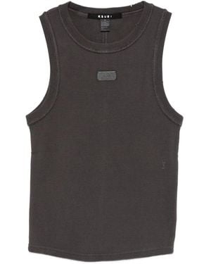 Ksubi Logo-Plaque Tank Top - Black