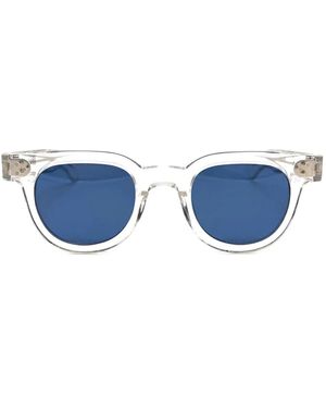 JULIUS TART Zonnebril Met Rond Montuur - Blauw