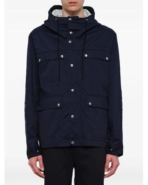 KENZO Paris Logo-Print Parka - Blue