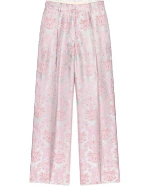 Dries Van Noten ジャカード パンツ - ピンク