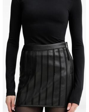 Silvian Heach Manny Stripe Panel Mini Skirt - Black