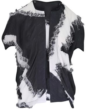 Zero + Maria Cornejo Kurzärmelige Koya Shrug Jacke - Schwarz