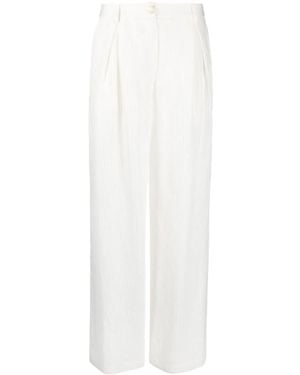 Blugirl Blumarine Pinstriped Wide-Leg Trousers - White