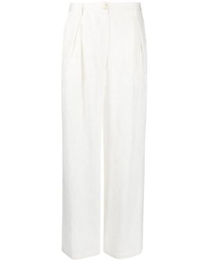 Blugirl Blumarine Pinstriped Wide-Leg Trousers - White
