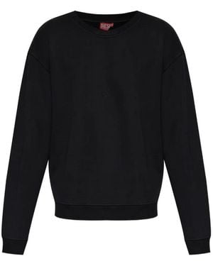 DIESEL S-Norm-Aa5 Logo-Embroidered Sweatshirt - Black