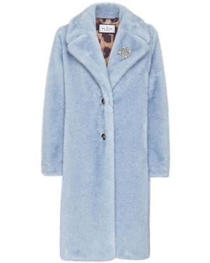 Philipp Plein Abrigo Con Apliques - Azul