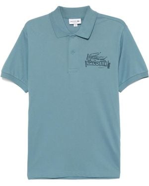 Lacoste Classic Printed Polo Shirt - Blue