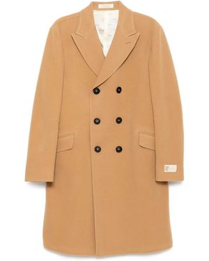 Massimo Alba Double-Breasted Wool Coat - Natural
