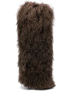 Paris Texas 105Mm Furry Boots - Brown