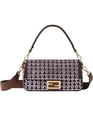 Fendi Bolso De Hombro Baguette Mediano Con Cristales - Multicolor