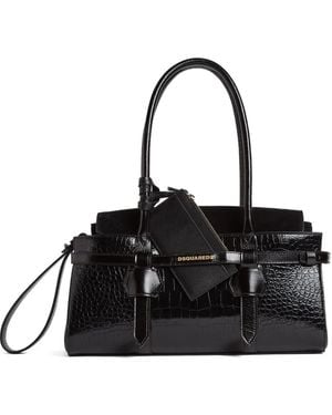 DSquared² Leather Tote Bag - Black