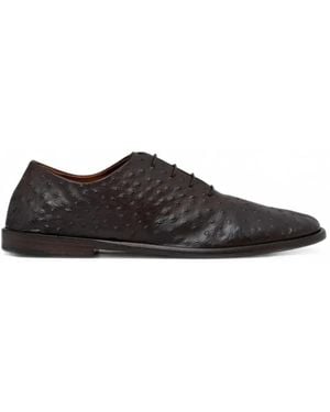 Marsèll Stesa Ostrich-Effect Leather Derby Shoes - Black