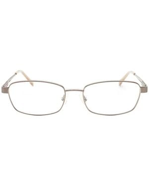 Emozioni Strukturierte Brille Mit Eckigem Gestell - Weiß