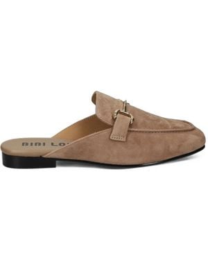 Bibi Lou Horsebit Suede Mules - Brown
