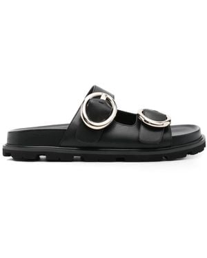 Stuart Weitzman Leather Sandals - Black