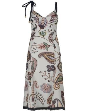 Silvia Tcherassi Dalil Organic Linen Dress - Gray