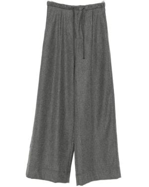 Soeur Hugues Drawstring Wide-Leg Palazzo Trousers - Grey