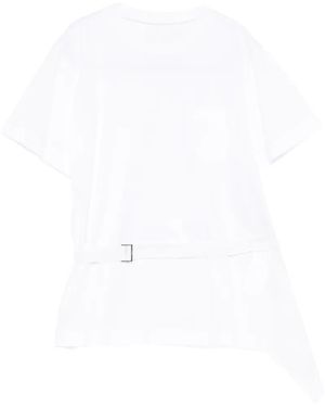 Sacai Poplin Cotton T-Shirt - White