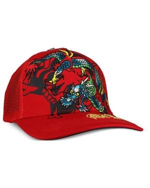 Ed Hardy Embroidered Dragon Trucker Hat