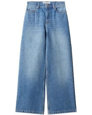 Maison Kitsuné Wide-Leg Jeans - Blue
