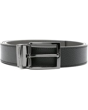 Emporio Armani Wendbarer Ledergürtel - Schwarz