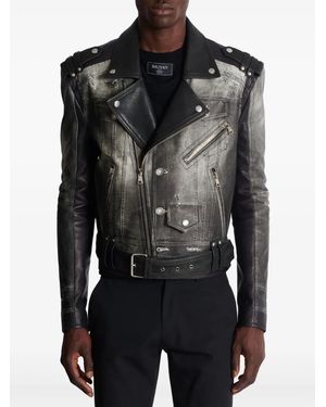 メンズ Balmain レザージャケット | オンラインセールは最大40%オフ | Lyst