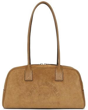 KARL LAGERFELD Sac Porté Épaule K/Daily En Daim - Natural
