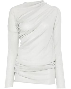 Paloma Wool Jojo Ruched-Effect Long-Sleeve Top - White