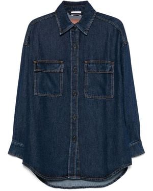 P.A.R.O.S.H. Denim Shirt - Blue