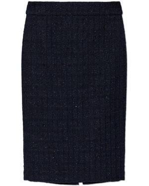 Emporio Armani ツイード スカート - ブルー