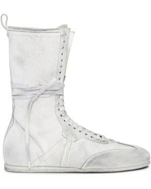 Ann Demeulemeester Baskets En Cuir - Blanc