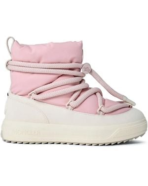 Moncler Padded Lace-Up Boots - Pink