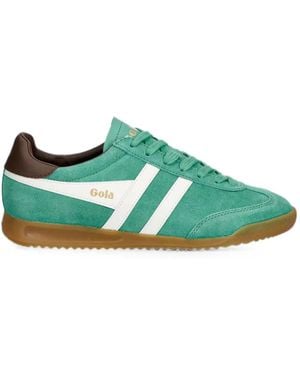 Gola Torpedo Suede Panelled Sneakers - Verde