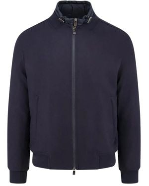 Corneliani Zip Padded Jacket - Blue