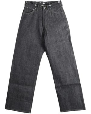 TAIGA TAKAHASHI Cinch-Strap Straight-Leg Jeans - Grey