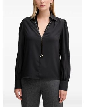 GAUDI Necklace-Embellished Shirt - Black