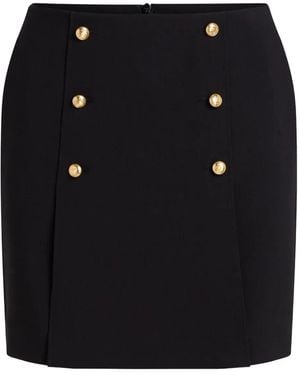 Karl Lagerfeld Double-Button Skirt - Black